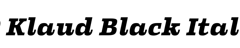 FSP DEMO Klaud Black Italic Regular