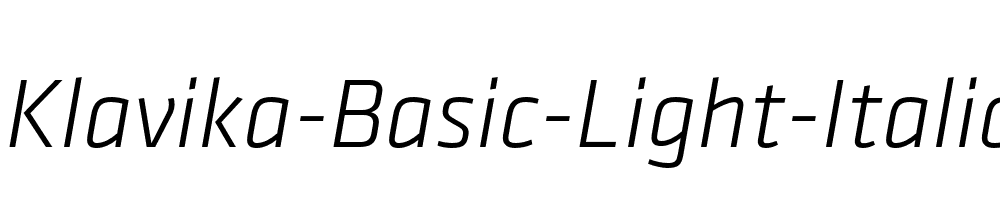 Klavika-Basic-Light-Italic