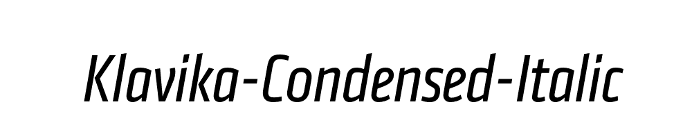 Klavika-Condensed-Italic