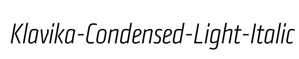 Klavika-Condensed-Light-Italic