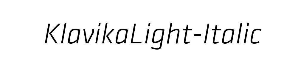 KlavikaLight-Italic