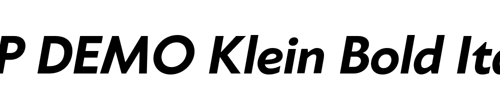 FSP DEMO Klein Bold Italic