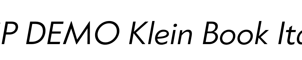 FSP DEMO Klein Book Italic