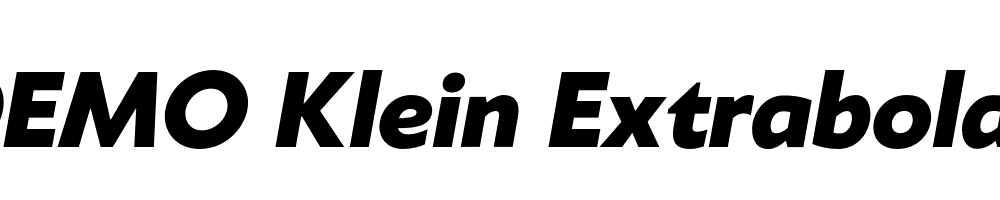 FSP DEMO Klein Extrabold Italic