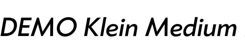 FSP DEMO Klein Medium Italic