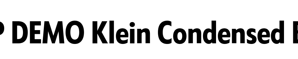 FSP DEMO Klein Condensed Bold