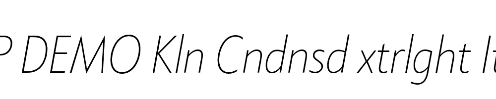 FSP DEMO Kln Cndnsd xtrlght Italic