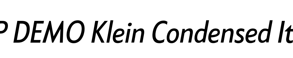 FSP DEMO Klein Condensed Italic