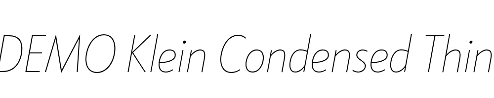 FSP DEMO Klein Condensed Thin Italic