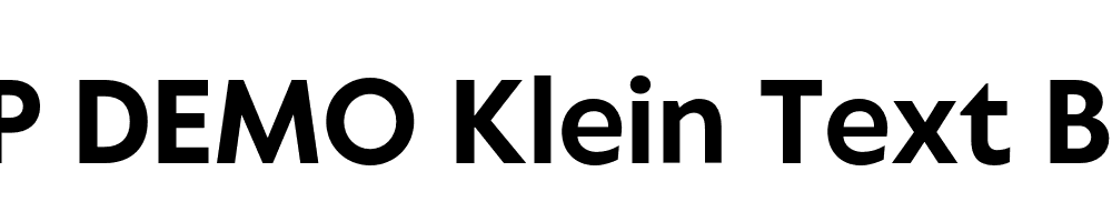 FSP DEMO Klein Text Bold