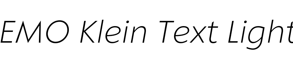 FSP DEMO Klein Text Light Italic