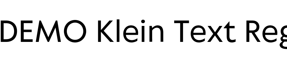 FSP DEMO Klein Text Regular