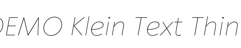 FSP DEMO Klein Text Thin Italic