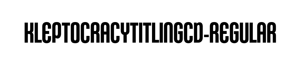 KleptocracyTitlingCd-Regular