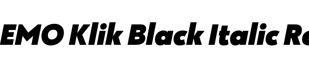 FSP DEMO Klik Black Italic Regular