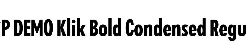 FSP DEMO Klik Bold Condensed Regular