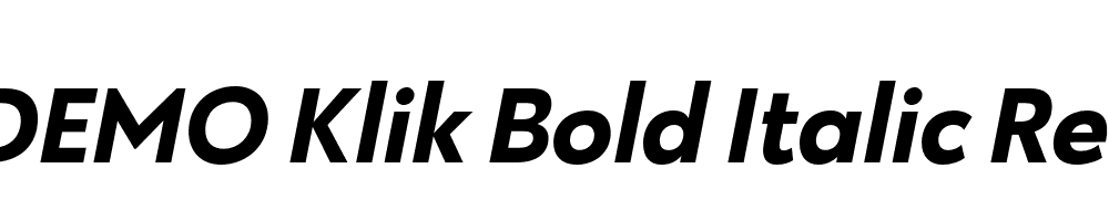 FSP DEMO Klik Bold Italic Regular