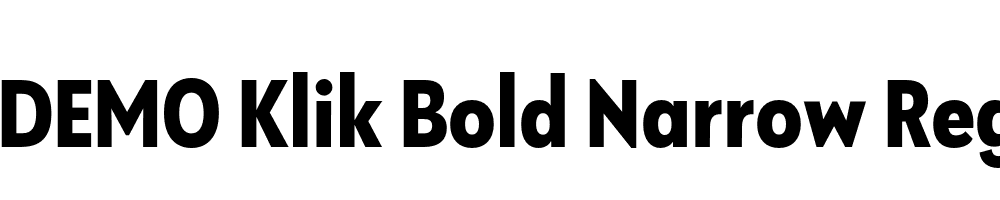 FSP DEMO Klik Bold Narrow Regular