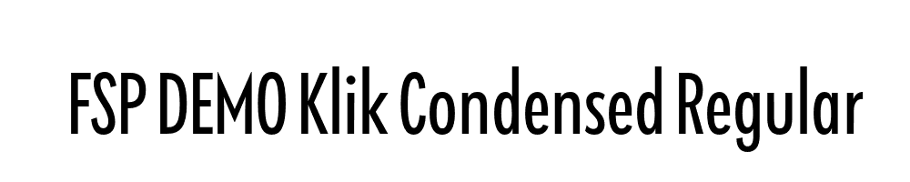 FSP DEMO Klik Condensed Regular