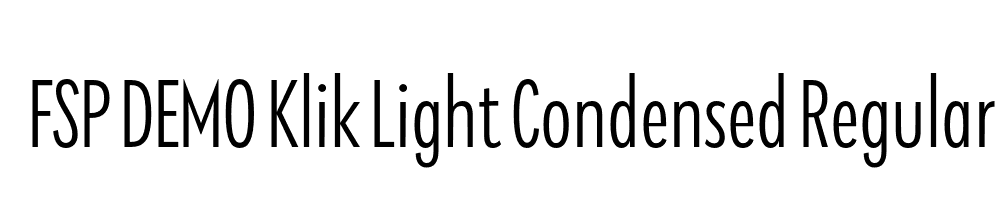 FSP DEMO Klik Light Condensed Regular