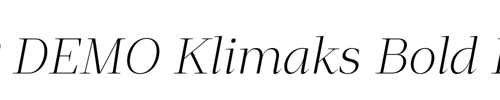 FSP DEMO Klimaks Bold Italic