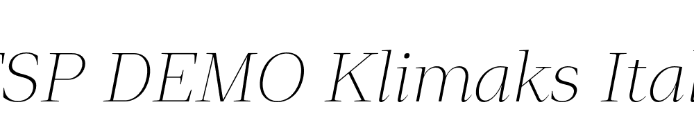 FSP DEMO Klimaks Italic