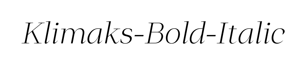 Klimaks-Bold-Italic