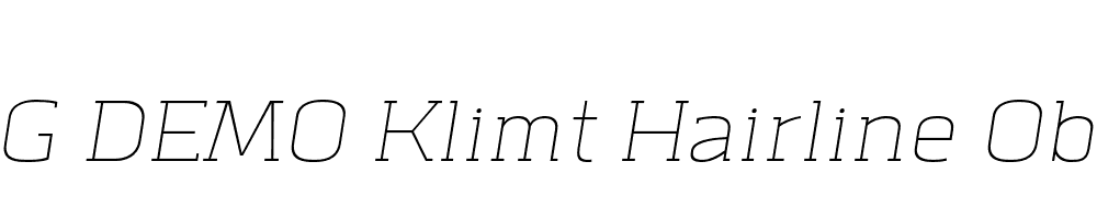  DEMO Klimt Hairline Oblique Regular