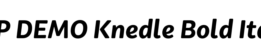 FSP DEMO Knedle Bold Italic