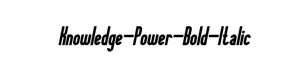 Knowledge-Power-Bold-Italic