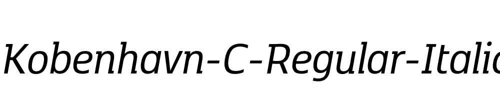 Kobenhavn-C-Regular-Italic