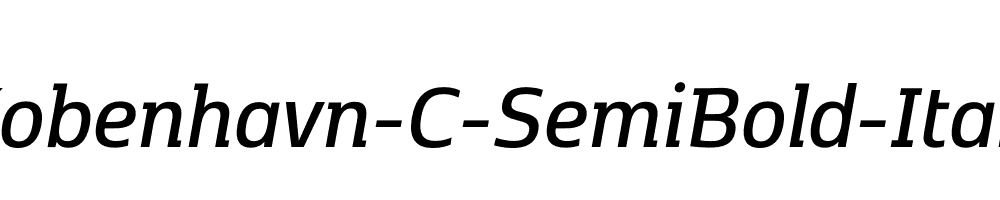 Kobenhavn-C-SemiBold-Italic