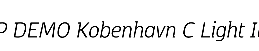 FSP DEMO Kobenhavn C Light Italic