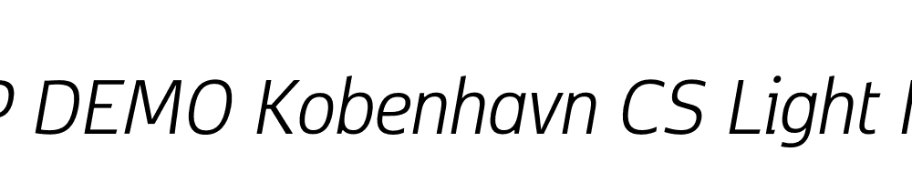 FSP DEMO Kobenhavn CS Light Italic