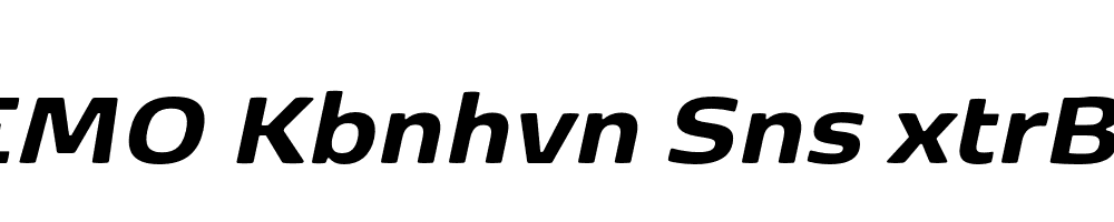 FSP DEMO Kbnhvn Sns xtrBld Italic