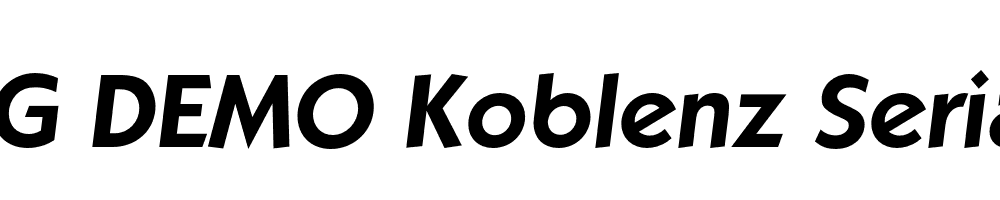  DEMO Koblenz Serial Bold Italic