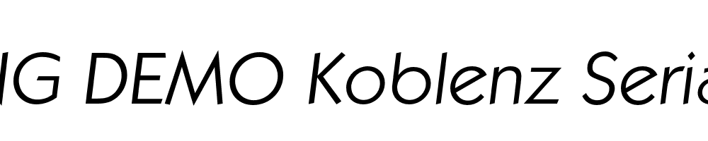  DEMO Koblenz Serial Light Italic