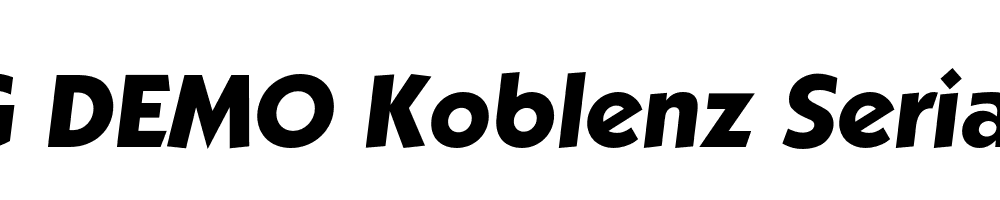  DEMO Koblenz Serial Xbold Italic