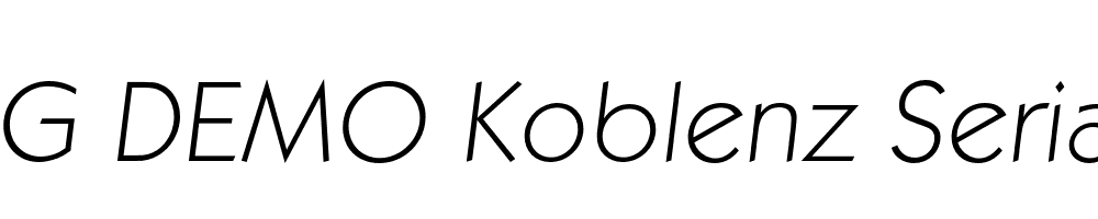  DEMO Koblenz Serial Xlight Italic