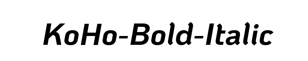 KoHo-Bold-Italic