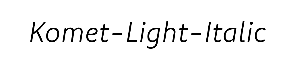 Komet-Light-Italic