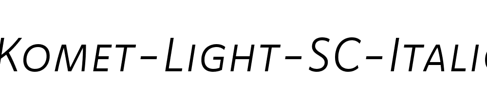 Komet-Light-SC-Italic