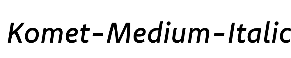 Komet-Medium-Italic