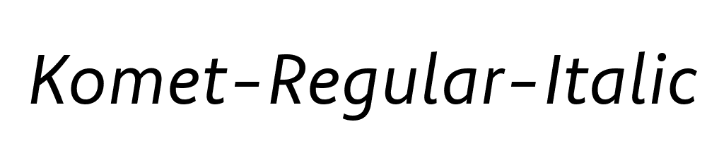 Komet-Regular-Italic