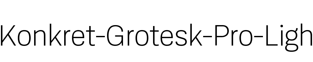 Konkret-Grotesk-Pro-Light