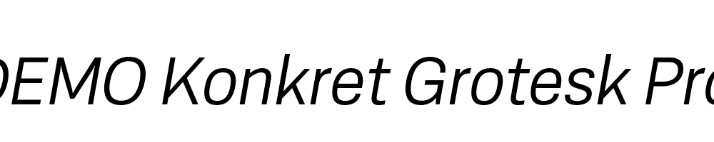 FSP DEMO Konkret Grotesk Pro Italic