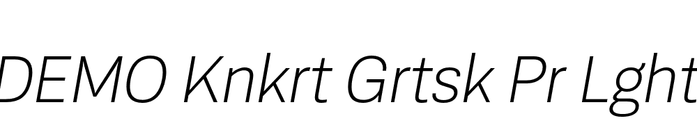 FSP DEMO Knkrt Grtsk Pr Lght Italic