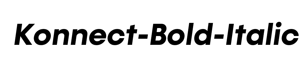 Konnect-Bold-Italic