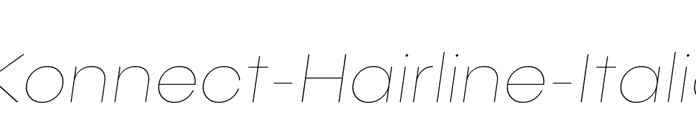 Konnect-Hairline-Italic