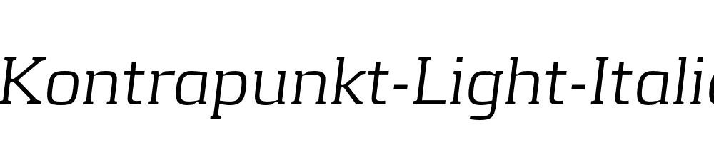 Kontrapunkt-Light-Italic